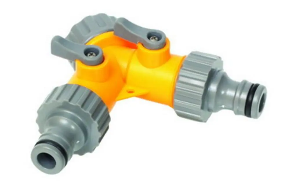 Furca pentru filet furtun 2 supape pentru 2 cuplari rapide Ofertă