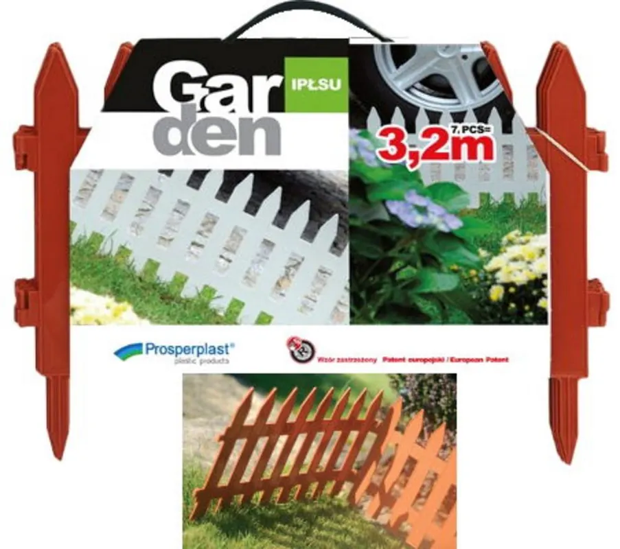 Gard de grădină 3,2m teracotă Preț mic