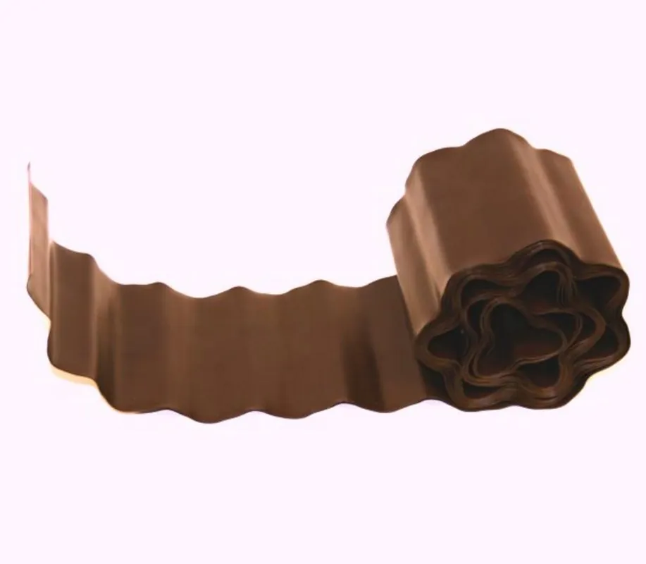 Gard de gazon VLNA 15cm/9m maro Plată securizată