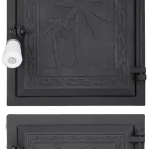 Usa soba cu cenusar, model Palmier, fonta Retur ușor