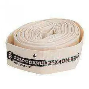Furtun pompieri textil,panzat,PVC interior,2'' ,ø 50mm ,8 Bar tip C 40m Plată securizată