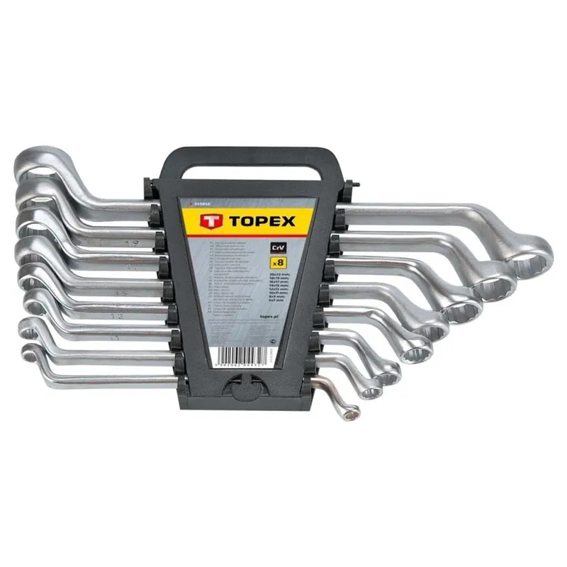 Ultima șansă Set 8 chei inelare cotite 6-22 mm TOPEX 35D856