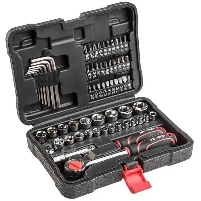 Set tubulare 3/8" 63 piese TOPEX 38D515 Plată sigură