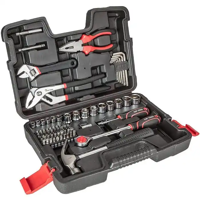 Trusa scule 1/4", 1/2" 81 piese Top Tools 38D510 Preț redus