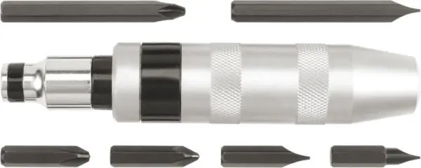 Surubelnita de impact + 6 bituri 65122 Retur ușor