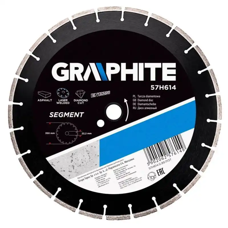 Ultima șansă Disc diamantat segmentat 350 mm GRAPHITE 57H614