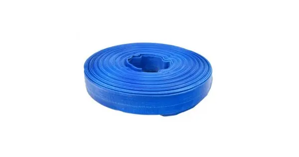 Expediere rapidă Furtun plat din PVC refulare pompa 1 tol 50m albastru insertie panza