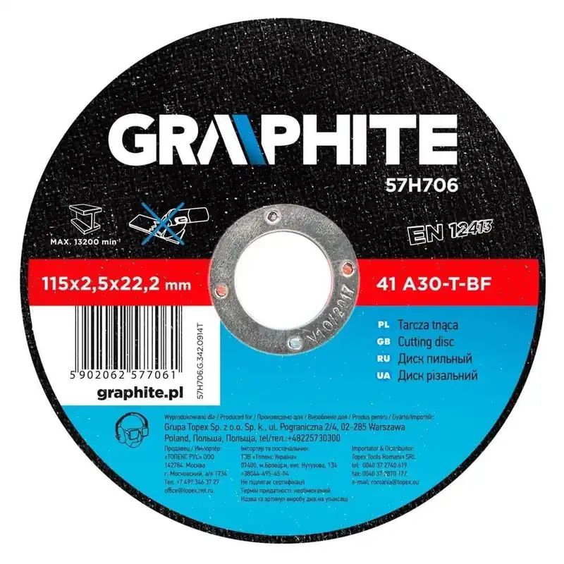 Bestseller Disc taiere metal 115×2.5x22mm GRAPHITE 57H706