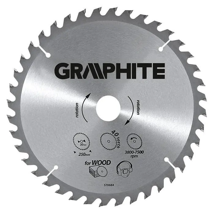 Cel mai vândut Lama circulara pentru fierastrau 190×30 mm, 40 dinti GRAPHITE 57H670