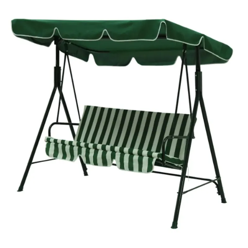 Expediere rapidă Balansoar verde cu alb 3 persoane cu copertina LIVIA GREEN