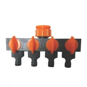 Preț promoțional Conector distribuitor cu 4 robineti, 3/4" - 1", card LT36664