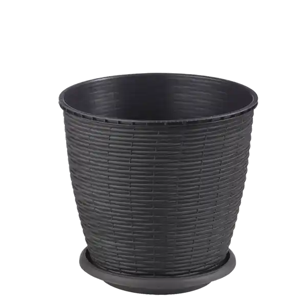 Ghiveci ratan wenge cu farfurie 6L Cel mai bun preț