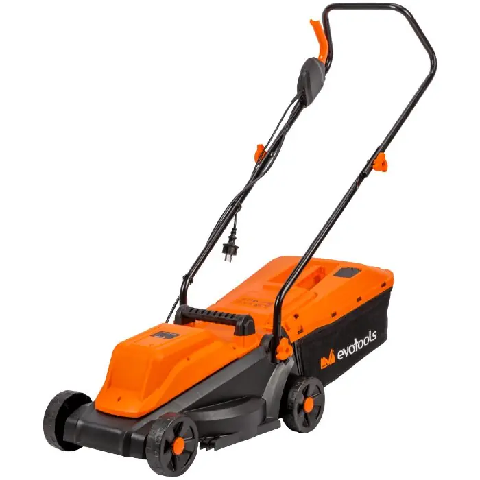 Ieftin Masina de tuns iarba LM 1200, 1200W, 30litri, 3100 rtpm, latime de taiere 320mm, portocalie/negru EVOTOOLS