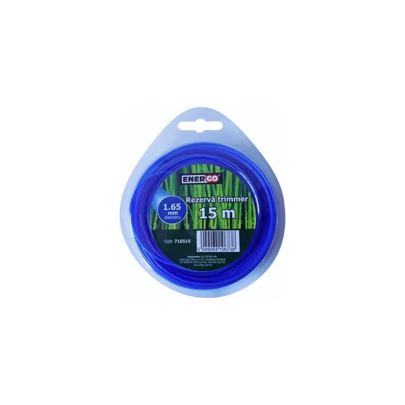 Rezerva trimmer 1.65x15m albastra Energo 716515 Expediere rapidă