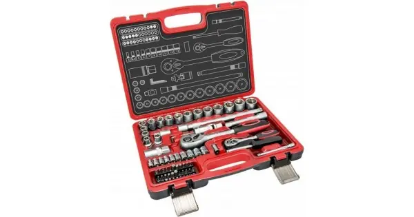 Trusa de chei tubulare HILLEN & MOHR profesional CrV 72bucati 16 X 1/2", 10 X 1/4" 17K072 25ANI Garantie Cumpărături sigure