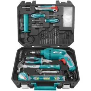 Trusa de scule 101 piese ( cu masina de gaurit 650w ) Total Promoție