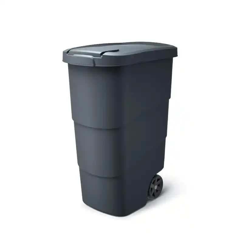Expediere rapidă Cos gunoi plastic antracit wheeler 90l nbwb90-s433