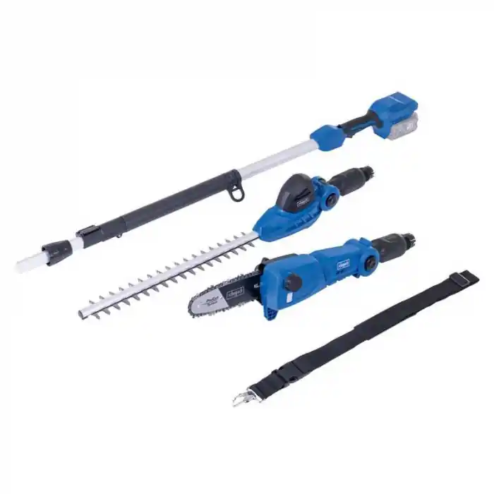 Set fierastrau telescopic 2 in 1 fara acumulator pentru taiat gard viu, crengi C-PHTS410-X Scheppach 5912404900, 20 V, 2600 mm, 2400 rpm+CADOU Retur gratuit