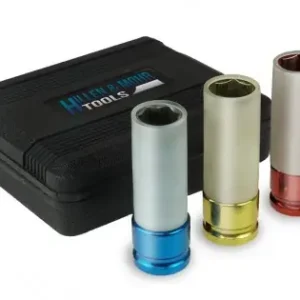 Set tubulare impact cu protectie de silicon pentru jenti aluminiu, 1/2" 17mm, 19mm, 21mm Ieftin