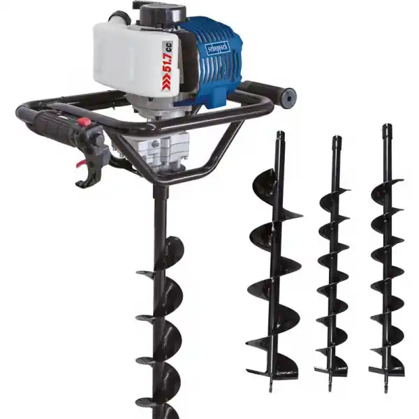 Motoburghiu cu 3 burghie EB1700 Scheppach 5904702904, 1.77 Cp, Ø100-200 mm+CADOU Premium