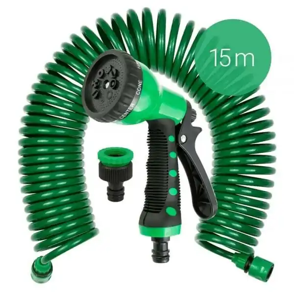 Furtun extensibil de gradina cu pistol pentru pulverizare apa SG10814 Grafner 20633, 15 m Retur gratuit