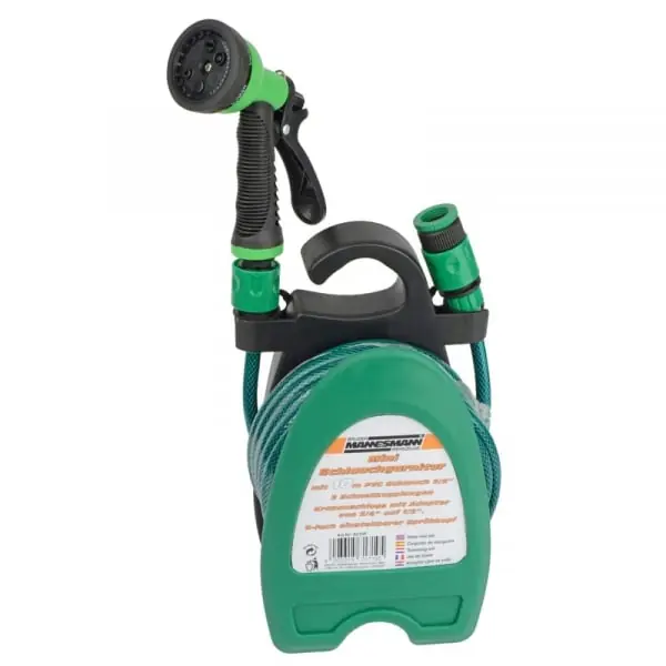 Tambur cu furtun extensibil si pistol pentru gradina Mannesmann 62100, 10 m Livrare gratuită