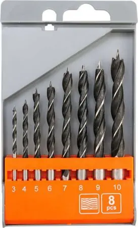 Burghiu lemn set 8 buc 3-10mm 22381 Chilipir