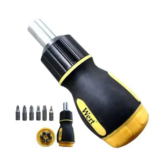 Set mini surubelnita si biti Wert 2203, 7 piese Noutate