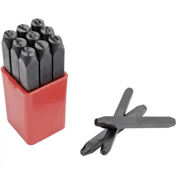 Set poansoane de marcat cifre Mannesmann 243-Z-3, 3 mm, 9 piese Livrare rapidă