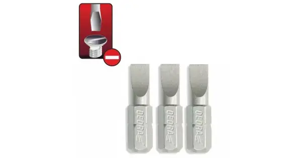 Capete de surubelnita drepte SL6.5x25mm, 3buc blister Dedra Cel mai bun preț