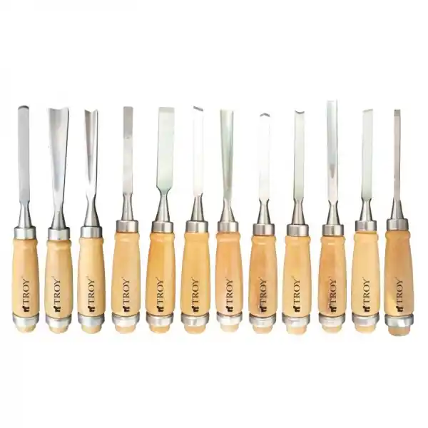 Ieftin Set de dalti pentru lemn Troy 25004, 200 mm, 12 piese