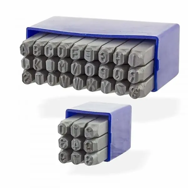 Trusa de poansoane cu litere si cifre Dema 18503, 6 mm, 36 piese Ofertă exclusivă