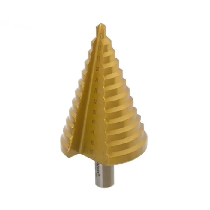 Preferatul clienților Burghiu conic acoperit cu titan pentru tabla Wert 3505, Ø6-52 mm