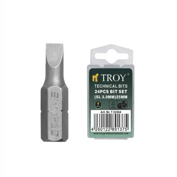Lichidare de stoc Set de biti Troy 22204, SL3, 25 mm, 24 bucati