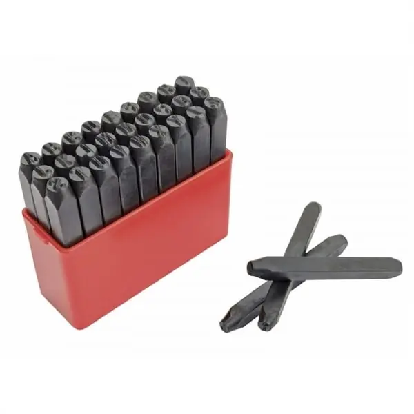 Set poansoane de marcat litere Mannesmann 244-04, 4 mm, 26 piese Ofertă specială