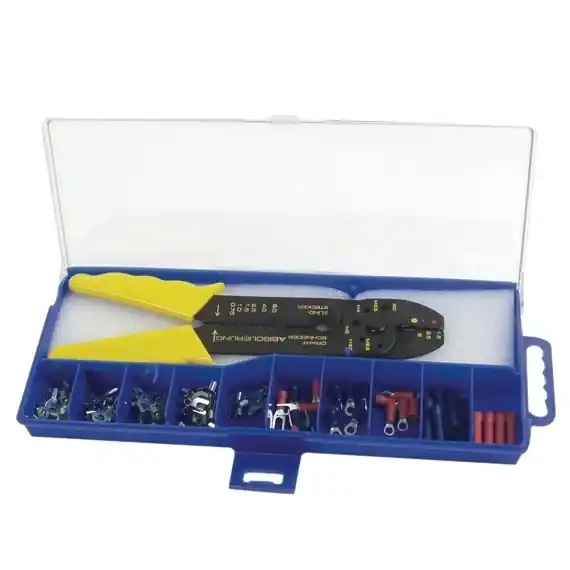 Retur ușor Set cleste pentru sertizat cu conectori si terminale Mannesmann 208-3, 102 piese