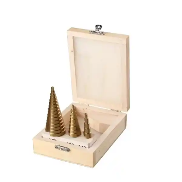 Noutate Set burghie conice acoperite cu titan pentru tabla Mannesmann 54603, Ø4-32 mm, 3 piese