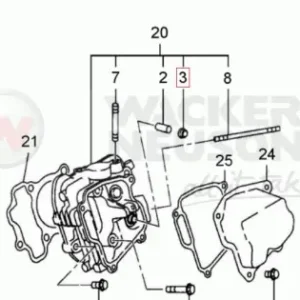 Transport gratuit Semering supapa placa / mai compactor Wacker WM 100, Robin EH 10