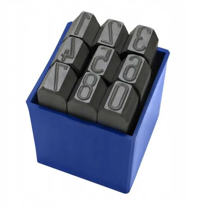 Set poansoane de marcat cifre Gravurem 10015000, 15 mm, 9 piese Preț promoțional