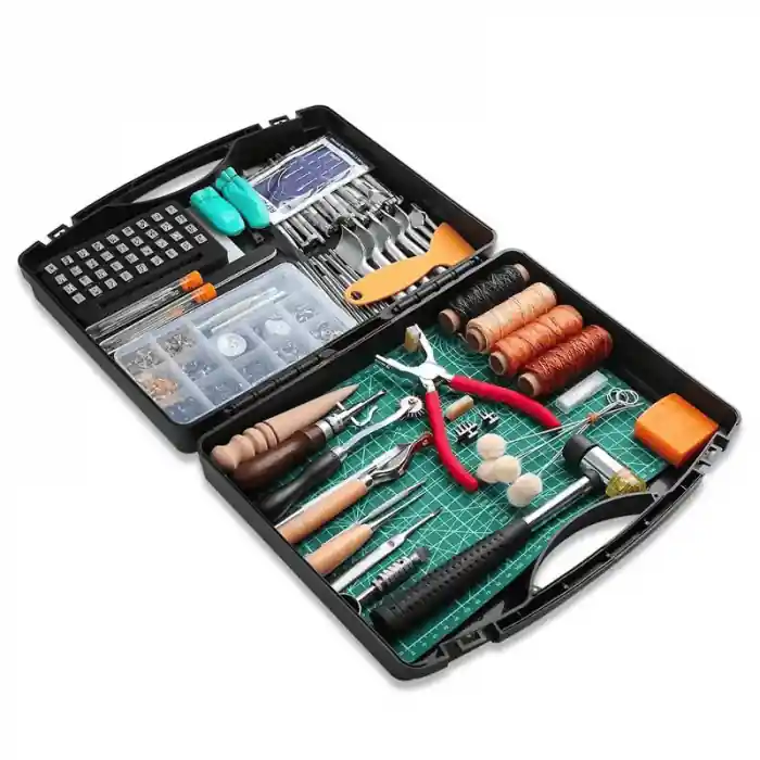 Set unelte prelucrare piele Troy 90018, 273 piese Preferatul clienților