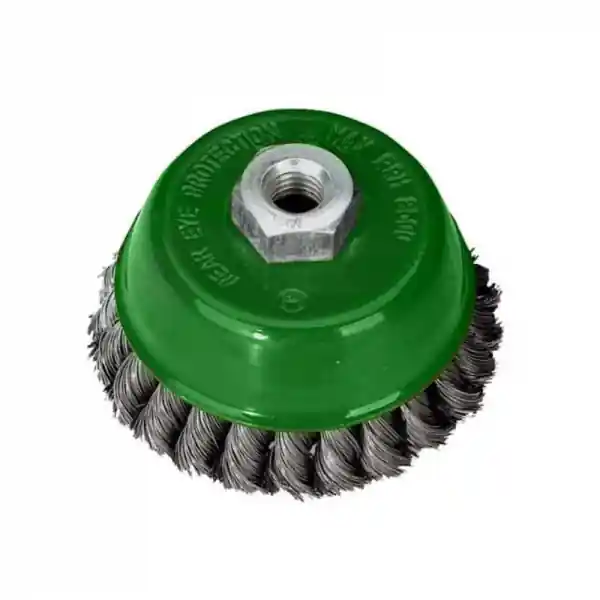 Ultima șansă Perie de sarma tip cupa cu fir rasucit Troy 27707-65, 65 mm