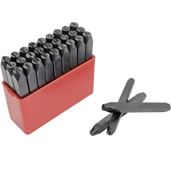 Plată securizată Set poansoane de marcat litere Mannesmann 243-B-3, 3 mm, 27 piese