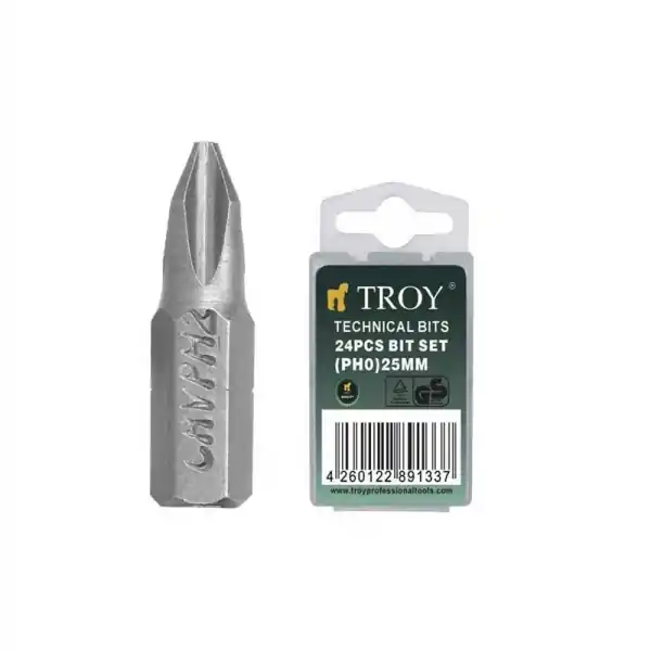 Set de biti cruce Troy 22201, PH12, 25 mm, 24 bucati Retur gratuit
