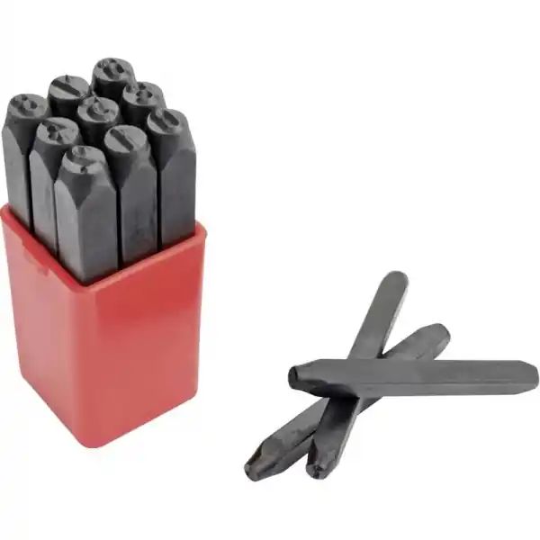 Set poansoane de marcat cifre Mannesmann 245-06, 6 mm, 9 piese Reducere