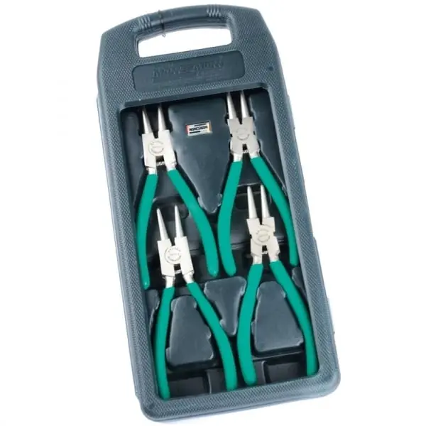 Ofertă de sezon Set de clesti cu varf drept si indoit pentru inele de siguranta Mannesmann 10471, 170-180 mm, 4 piese