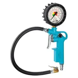 Plată securizată Pistol aer cu manometru pentru compresor, masurare presiune in pneuri, HAZET