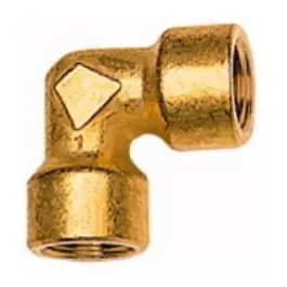 Racord 90 °, din alama, cu filet interior pe ambele parti, G1/4", 25.5 mm, cheie 13 mm, max. 60 bar, RIEGLER Preferatul clienților