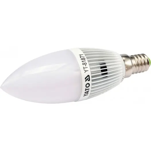 Cel mai vândut Bec led c37 e14 230v 3w 160lm ww YT-81871