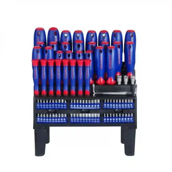 Plată sigură Set surubelnite, tubulare si biti Workpro W000806, 100 piese