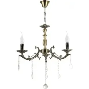 Cel mai vândut Candelabru Fascino Alama+Alb 3xE14 60W